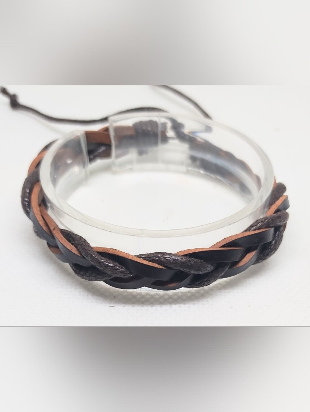 Men's‎ Bracelet Leather Braided Brown New Jewelry G16